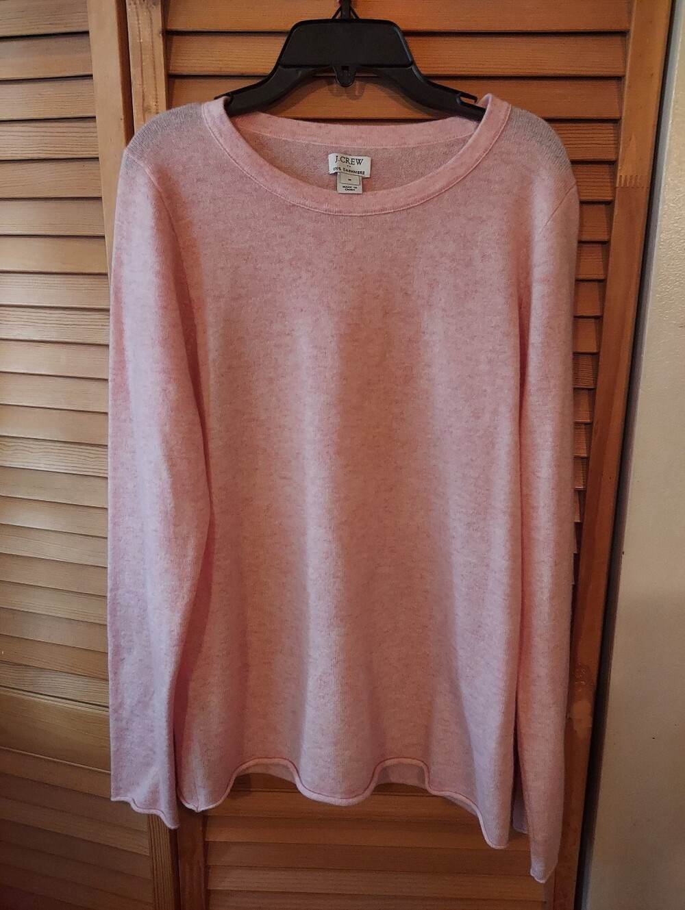 J.Crew Sweater Women's Medium M Pink 100% Cashmere Pink Cozy Winter Soft